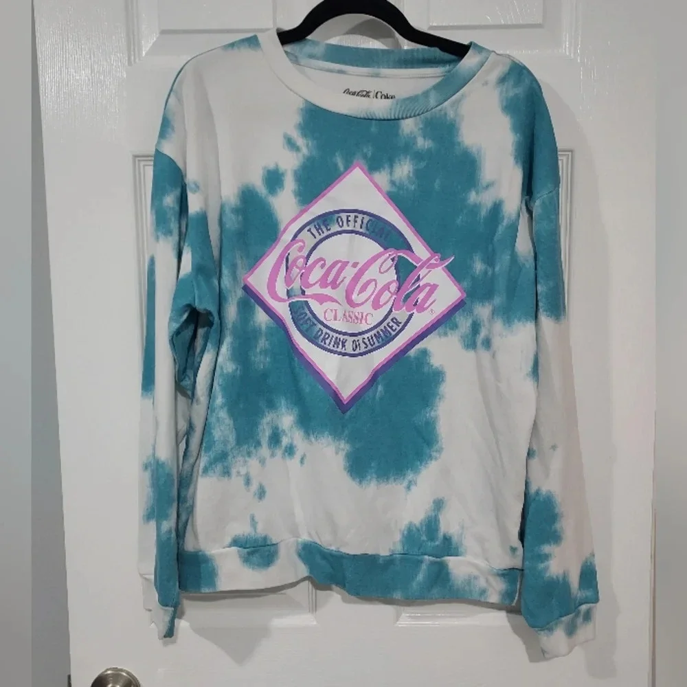 Coca-Cola Tie-Dye Graphic Long Sleeve Sweatshirt in Size XXL